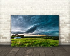 Storm photography wall art hanging Iowa landscape picture stormy sky photo print