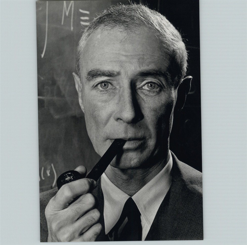 1972 1958 Philippe Halsman J ROBERT OPPENHEIMER Atomic Bomb Art Photo Gravure