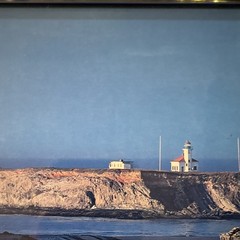 Intercraft Framed Color Photograph Glossy Lighthouse Coastline Nautical Decor