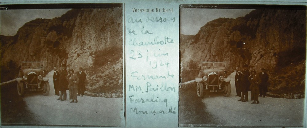 Stereoscopic Plate Photography Below Saint-Germain-La-Chambotte 1924