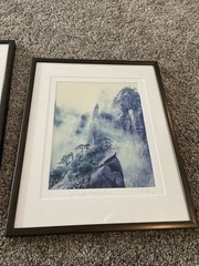 (Two) Keith Guo Ji Liang Framed Photograph, Mt. Tian Zi And San Qing, Signed