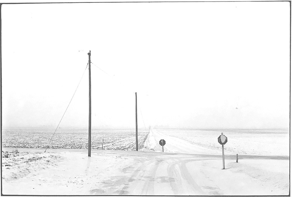 Robbert FLICK: Winter Prairie Landscape / 1974 Silver / 10 in. x 14 in. SIGNED!!