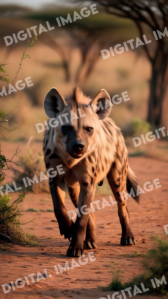 Digital Art Picture Image Photo Wallpaper Background Desktop AI – Hyena Savannah