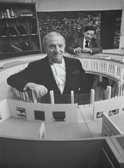 ARNOLD NEWMAN-2 Gelatin Silvers of Joseph Hirshhorn w/ museum model of Hirshhorn