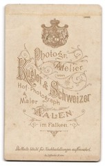 Photograph Kugler & Schweizer, Eels, In Falcon, Portrait of a Young Woman in D