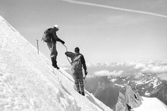 photo on silver paper FRANCE MOUNTAINEER 1960 size 30x45cm