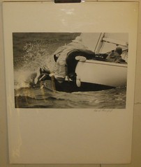 Original Vintage DAVID ROSENFELD ‘Sailboat SAILORS Ballasting BOAT’ PHOTOGRAPH