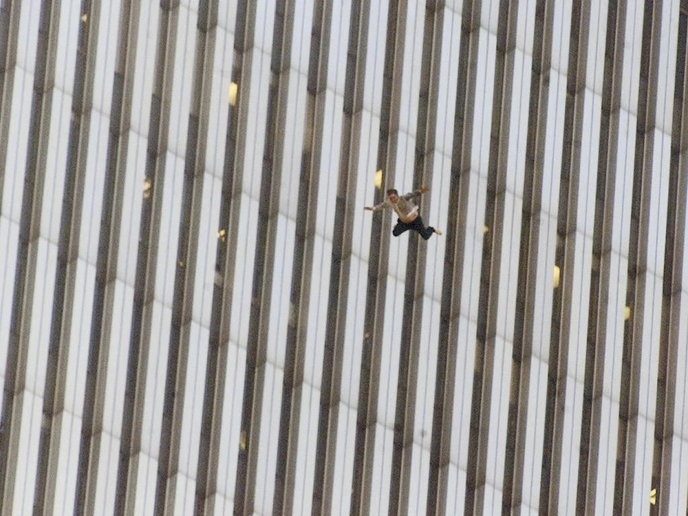 Unknown World Trade Center Victim jumping to his Death 9/11/2001