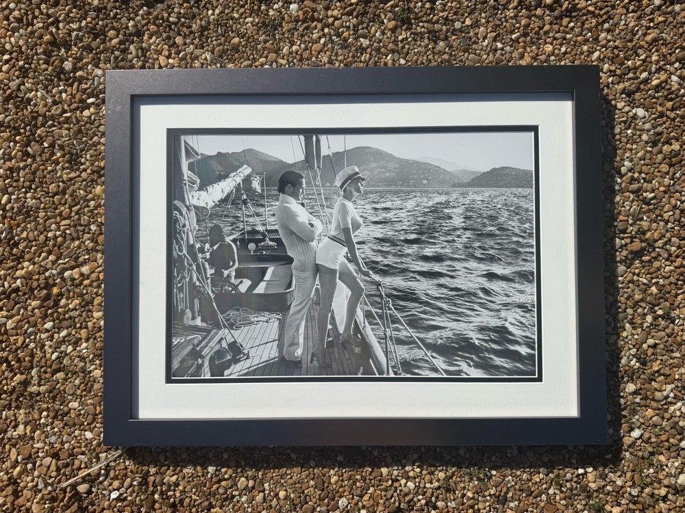Winnie off the coast of Cannes Helmut Newton Pigment Print Framed COA