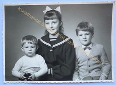 orig. Photo postcard Aalen children boy girl around 1935