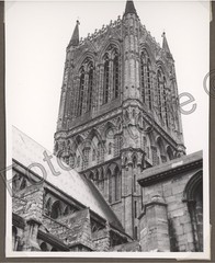 Photo England Lincoln Cathedral Tower Architecture Gothic 1959