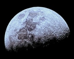 Moon Decor, 8×10 inch Print, 58 Percent Full Moon (Waxing Gibbous Phase) M3235