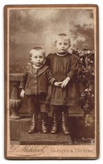 Photograph Detlef Mehlert, Garding, monogram of the photographer on address of the