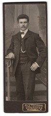 Photograph Paul Tschapke, Chemnitz, Zschopauerstr. 79, Portrait Elegant Gentleman