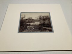 CONSTANT ALEXANDRE FAMIN mounted albumen [Marsh Landscape] Fontainebleau Forest