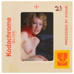 Vintage 1970’s Girlie Pin Up 35MM SLIDE Film ~ Redhead ~ Original Photo Nude r14