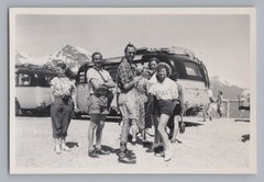 Grossglockner High Alpine Road Austria 1952 Coach Tourists Old Photo
