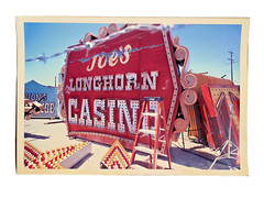JOE’S LONGHORN CASINO NEON BONEYARD LAS VEGAS SALVAGE SCRAPYARD PHOTOGRAPH