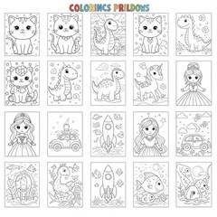 10,000+ Kids Coloring Pages Mega Bundle Animals Dino many more digital download