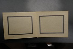 Photo Album Empty WW1 Ribbon Postcards Paper Cardboard Linen Old Insert Pictures