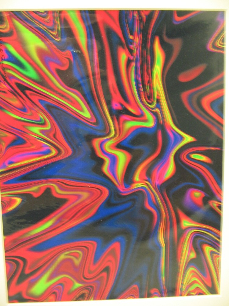 MATTED PHOTOGRAPHY Trippy Abstract Painting Print Acid Free 16×20