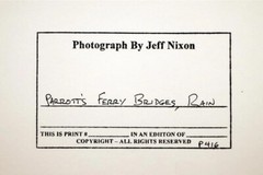 JEFF NIXON, Parrott’s Ferry Bridges, Rain, Unusual Subject For this Photographer