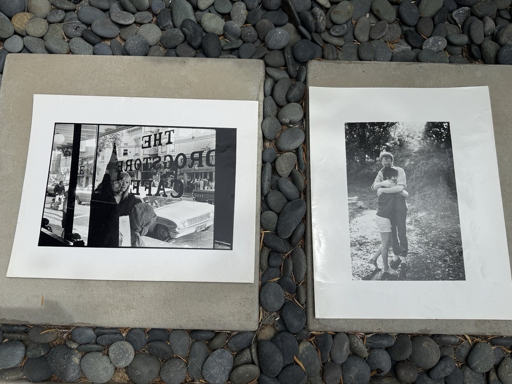 2 LARGE VINTAGE JIM MARSHALL PHOTOGRAPHS JOAN BAEZ DAVID HARRIS HAIGHT ASHBURY