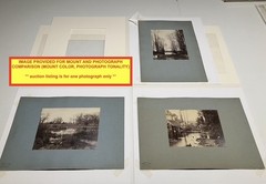 CONSTANT ALEXANDRE FAMIN mounted albumen [Marsh Landscape] Fontainebleau Forest