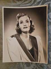 1940s Two Mounted Headshot Photos Vogue Model Betty Hapworth Courtney Hafela