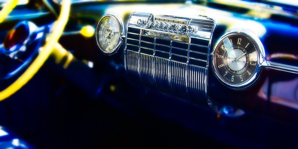 Fine Art Photography, Color print, 9×18, Classic Instrument Panel