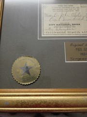 original authentic autographed Phil Silvers aka Sgt. Bilko framed