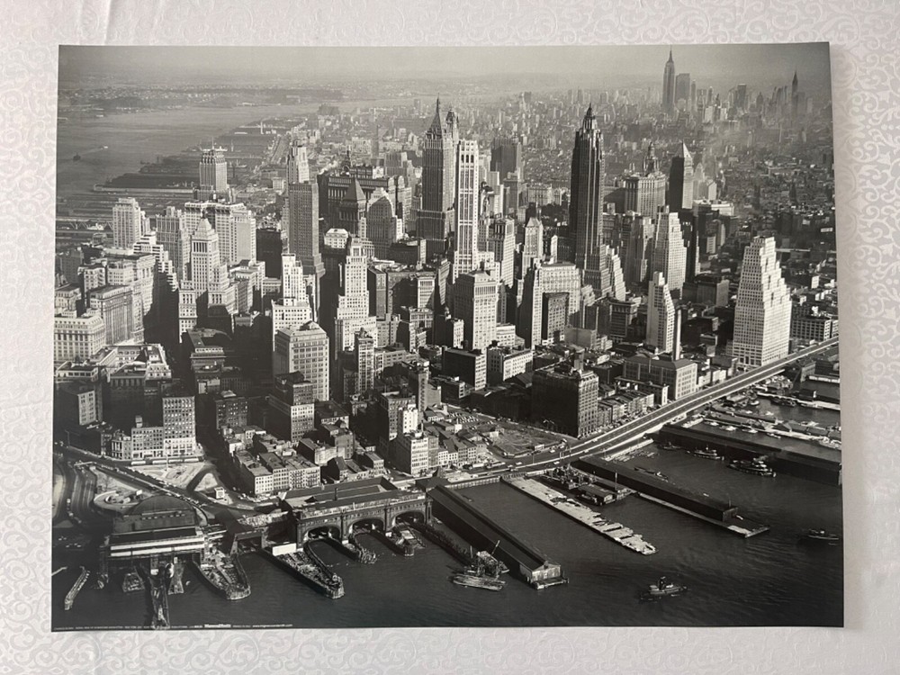 MANHATTAN, AERIAL VIEW, DOWNTOWN, PHOTO BY CHARLES ROTKIN RARE 2000’s ART PRINT