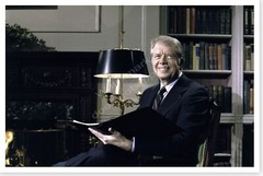 Jimmy Carter 1978 Fireside Chat In White House Library 8×12 Silver Halide Photo
