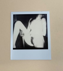 Polaroid Instant Photo Black and White – Female Nude, Portrait Alignment