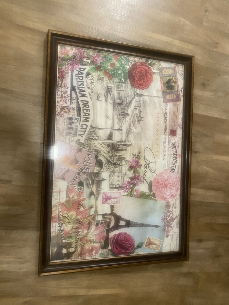 City Of Paris 38x27in Frame With Parisian Dream City And The Mona Lisa Big Frame