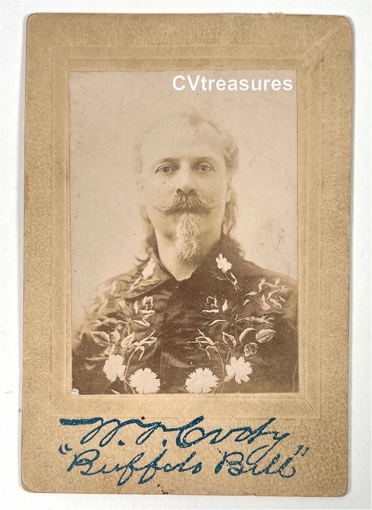 Historical Type I Photo 19th Century Vintage Western Buffalo Wild Bill Cody ’80