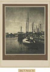 Waterfront sail boats Portsmouth RI vintage art photo by John T. Pierce Sr.