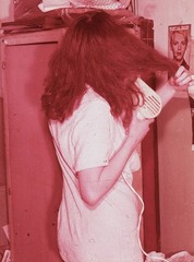 LOT 4x, pretty woman w hairdryer, vintage fine art slide, dia! 1970’
