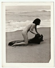 1927 Original EDWIN BOWER HESSER Female Nude Beach Art Deco Silver Gelatin Photo