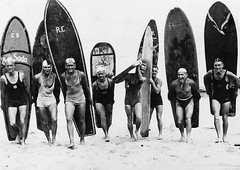 Vintage Art Surfing Surf Boards Print Canvas Beach Photo Black White Large