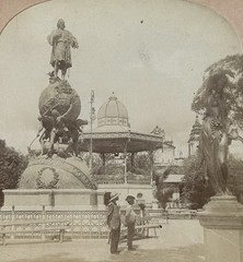 Guatemala Monument To Christopher Columbus C1900 Stereo Photo Vintage