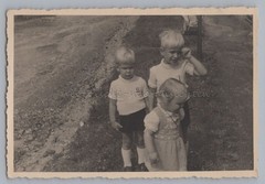 3 Children in September 1944 – Vintage Photo 1940s