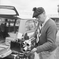 Photo On Silver Paper CAMERAMAN PARIS 1960 Size 40x40cm