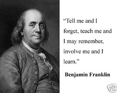Benjamin Ben Franklin ” involve me…” Quote 11 x 14 Photo Poster Picture # tm1