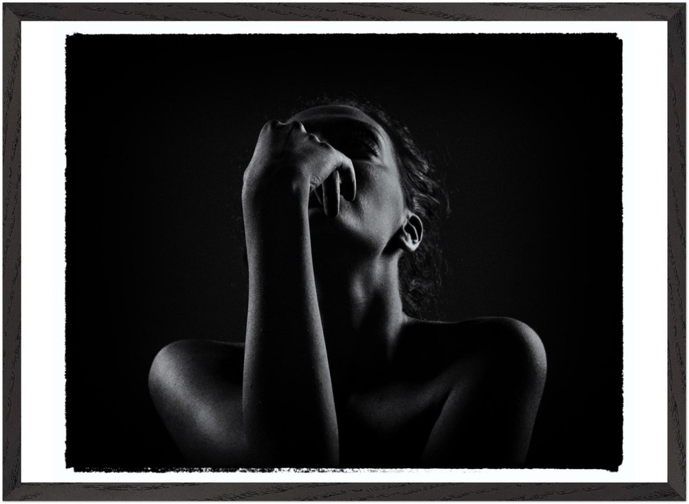 Think, B&W art photograph