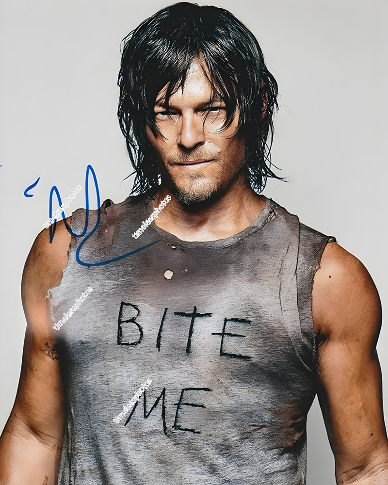 NORMAN REEDUS SIGNED REPRINT WALKING DEAD DARYL DIXON ACTOR 8″x10″ Photograph