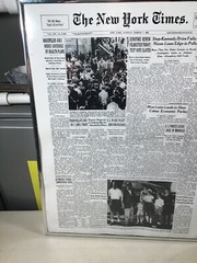 VTG REPRODUCTION OF THE NEW YORK TIMES FRONT PAGES March 7 1960 Framed 18”x 24”