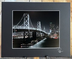 The City and The Bay Bridge at Night – Matted Fine Art Photographic Print