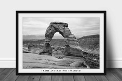 Delicate Arch Photography Print: Utah Black & White Arches National Park Picture