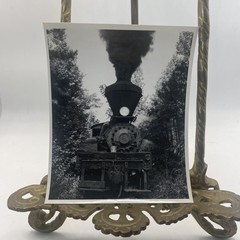 Steam Locomotive Number 8 Front 4×5 Black White Glossy Photograph Original